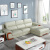 左右真皮沙发组合 现代中式 客厅大小户型真皮沙发DZY2606-1 C1012青灰色 转二+休单面右正向