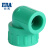 公元(ERA)管道优家PPR管水管配件家装绿色内丝内螺纹弯头水管配件 D25x3/4