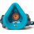 LISM硅胶防尘口罩打磨防工业粉尘  PM2.5防护口罩 木工电焊劳保透气 1502蓝+5片活性炭