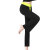 范迪慕  瑜伽服女春夏季莫代尔长袖修身健身服三件套舞蹈服 黑配荧光绿-中袖三件套 XXXL
