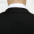 OMAX西装男套装韩版修身商务休闲小西服新郎伴郎结婚礼服上班职业正装 黑色二扣西服+西裤 170/L（118-128斤左右）