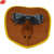 谋福  牛皮隔热电焊面罩 工地电焊面罩 氩弧焊隔热 头戴式面屏 隔热面罩配透明眼镜/1套 BNP01