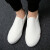 南极人（Nanjiren）帆布鞋男鞋时尚一脚蹬板鞋休闲鞋 17100NJ6601 白色 40