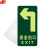 谋福     荧光安全出口直行  疏散标识指示牌 方向指示牌   夜光地贴 左转指示
