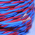 远东电线电缆 RVS 2芯红/蓝铜芯照明插座用双绞线花线灯头线 2*4平方 100米