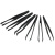 TaoTimeClub黑色碳纤维镊子工具塑料镊子尖头平头弯头圆头宽口扁头 黑 06