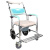 FZK+ 老人带轮坐便椅铝合金坐便器洗澡椅移动马桶坐厕 天蓝色