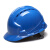 【企业免费印字】班工 安全帽 三筋ABS高强度施工工地 安全头盔 劳保防护帽子 免费定制企业LOGO 豪华V型透气-蓝色(可印字) 均码