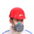 打磨装修煤矿防尘口罩 男透气防灰尘 工业粉尘可清洗面具 可换过 1501白色口罩 口罩+100片活性炭棉