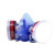 蓝色双罐防尘防毒  防毒面具  有机气体苯 喷漆口罩 焊接 农药 防护面罩 面具+4号过滤盒