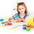 美乐儿童手指画绘画颜料套装安全可水洗彩色印泥涂鸦女孩生日礼物3-6岁带画笔纸 手指画百宝箱