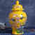 赣景 景德镇陶瓷花瓶名师手绘花鸟黄色将军罐带盖储物罐家居客厅博古架装饰品摆件