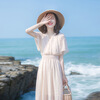 晗沫美衣 2020夏季 V领修身显瘦雪纺连衣裙 HMDR0410 图片色 L