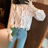KAILIAN 凯恋 宽松慵懒碎花雪纺衫 SS1519 杏色 M