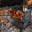 黑固 BLACK SOLID2024年新款壁炉S1轻量化露营取暖炉户外柴火炉烧烤煮茶观火炉 小壁炉S1 白金款