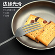 钛途（TITO TITANIUM）纯钛叉勺水滴圆柄款99.5%钛合金家用户外野营餐具厨具叉子勺子 圆柄款-纯钛勺-哑光-大号