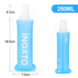INOXTO运动健身骑行跑步爬山多用水瓶便携式水壶 250ml浅蓝软水瓶
