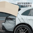 清系车尾延伸帐篷天幕 便携式自驾野营遮阳防雨露营车边帐篷  流沙金黑胶车尾帐-390*200*180