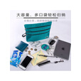GOX拉链袋尼龙袋学生文具收纳袋化妆品袋数码收纳袋 平板电脑收纳袋 草绿色