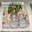 伯希和（Pelliot）户外中空棉男女室内加厚冬保暖可收纳露营单人多功能便携睡袋 卡其色 1.1KG