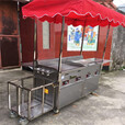 宝禾小吃车 多功能餐车燃气夜市流动摆摊移动车铁板烧手推烧烤车 扒炉小吃车
