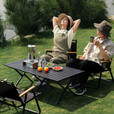 郝麦户外折叠桌椅便捷式蛋卷桌野餐野营烧烤桌套装露营装备全套 中号桌+中号克米特椅*4