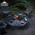 CAMPINGMOON柯曼折叠桌网桌户外露营野餐桌置物架科曼T-230 【T-2308】黑色铝合金天板