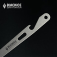 黑冰（BLACKICE）户外野餐钛餐具多功能带开瓶器便携钛勺家用长柄汤勺Z7222G Z7222G银灰