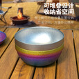 钛途（TITO TITANIUM）纯钛碗露营宝宝儿童吃饭碗双层饭碗户外碗防烫防摔钛碗家用碗新款 纯钛碗-小号-冰花钛色