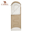 骆驼（CAMEL）户外睡袋 轻盈加厚保暖双人旅行露营室内便携成人睡袋 K1103B-流沙金/燕麦色 1.35kg 左 均码