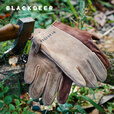黑鹿（BLACKDEER）户外露营牛皮隔热手套柴火炉篝火台炉边野炊防烫耐火手套 BD12126501 牛皮隔热手套