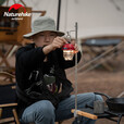 NatureHike挪客 超轻折叠露营灯杆 户外便携铝合金野营照明灯支架 银沙灰