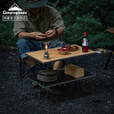 CAMPINGMOON柯曼折叠桌网桌科曼不锈钢组合折叠露营桌野餐桌户外置物架T-230A 【B-230-H】深灰色多用桌包