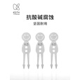 KEITH铠斯【纯钛水果叉】水果签创意卡通三件套装蛋糕签便携