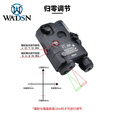 WADSN沃德森战术镭射指示器PEQ15电池盒M600C手电筒双控鼠尾M300激光灯 黑色-绿激光+M600C(点亮双控)