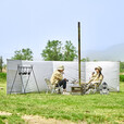 牧高笛（MOBIGARDEN）户外露营多功能挡风阵幕屏风遮影布野餐烧烤牛津布屏风围挡驭风4 晨雾白NX22680005