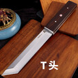 夜行者（Night stalker）露营锋利刀登山野外多功能刀具小刀黑檀木套刀具 D2钢T头