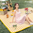 Aoran 野餐垫露营垫防潮加厚户外地垫草坪垫郊游野餐布便携户外帐篷垫 【加厚款】黄色大格子200*200