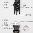 Grimar Jonsson新款应急储备物资 战备9合1战狼多功能手链户外求生手环装备伞绳 森林迷彩【手围20cm左右】 升级款9合1求生手环