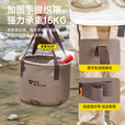 清系户外便携式折叠水盆旅行洗脸盆露营野餐钓鱼水桶洗脸泡脚洗衣盆 折叠水桶大号-军绿色