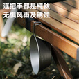 Ti artisan钛工匠纯钛雪拉碗户外便携式餐具露营炊具装备折叠雪拉杯野餐钛碗 260ml固定把手