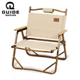 Guide Series户外铝合金折叠椅克米特椅休闲椅露营椅 大号名族风木纹格椅-含收纳袋