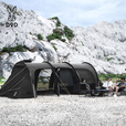 DOD日本精致户外野营防雨防晒T5隧道多人大空间豪华露营帐篷T5-689 黑色T5-689-BK