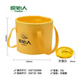 原始人 户外折叠水桶便携水箱大容量储水桶旅行蓄水储水罐车载装水桶 柠檬黄/20L双面防水