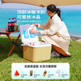 原始人（The Primitive）保温箱冰块冷藏箱户外露营旅行车载冰桶商用摆摊钓鱼小型便携保温 卡其5L-配冰盒+冰袋*4