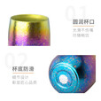 钛途（TITO TITANIUM） 纯钛杯子99.5%钛合金户外露营餐饮具水杯茶杯咖啡杯钛茶碗130mL 冰花结晶-钛色