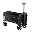 清系 户外露营折叠车野餐车营地车露营装备便捷拖车推车购物 旅游买菜 煤炭黑【升级迷你款】5寸万向轮