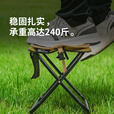 喜马拉雅户外折叠椅便携多功能钓鱼椅露营小马扎可叠放小板凳家用座椅 超轻折叠椅黑色