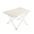 原始人 户外折叠桌铝合金便携式蛋卷桌野餐桌子露营桌椅套装野炊装备 【大号】米白折叠桌(配收纳袋)