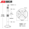 安保力科 监控伸缩支架铝合金室内室外摄像头吊装壁装加长杆通用海康大华枪机摄像机加长立杆延长万向支架 银色：30-60cm